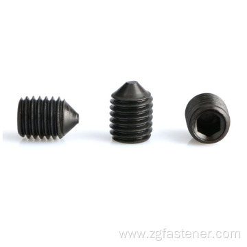 Black oxide Socket Set Screws With Cone Point